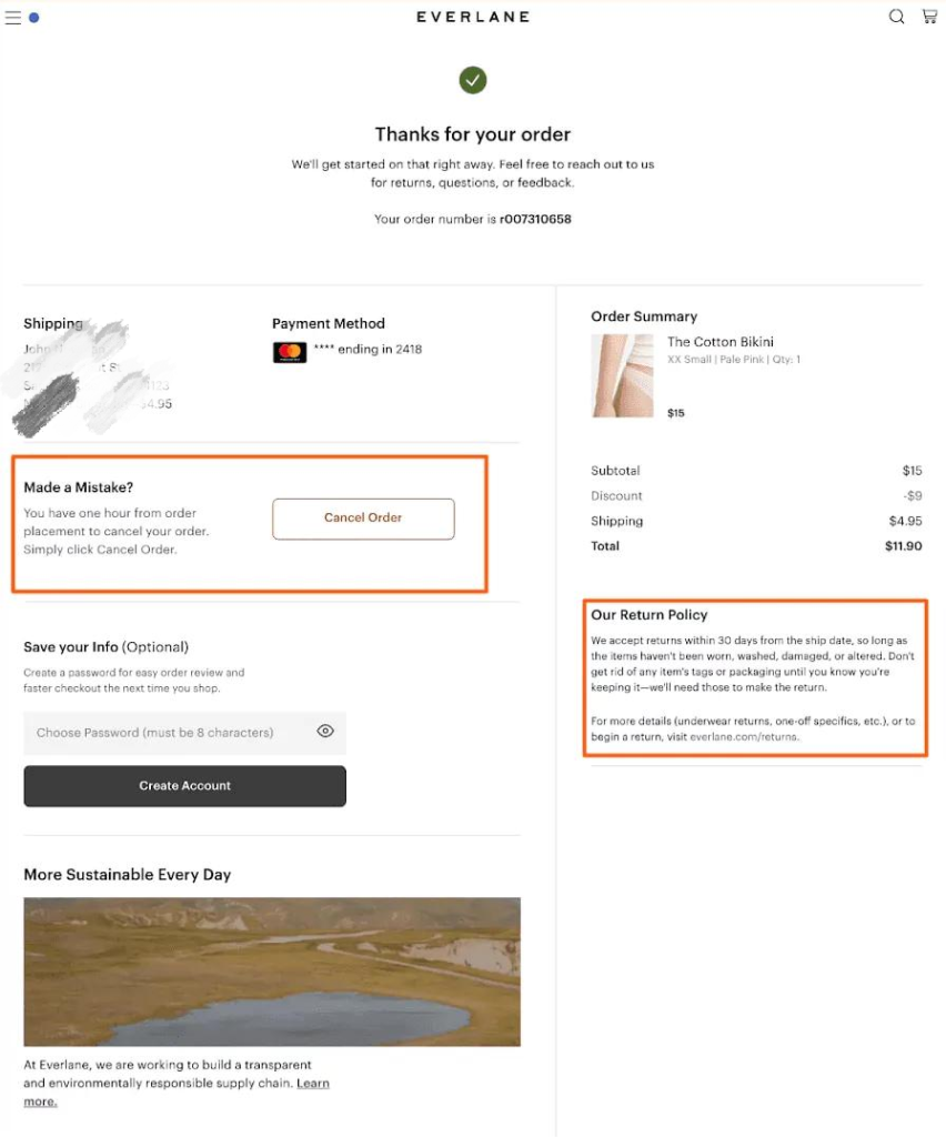 Order Confirmation Email