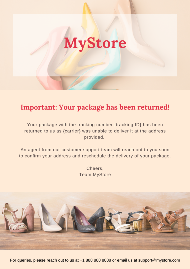 Package Returned Alert