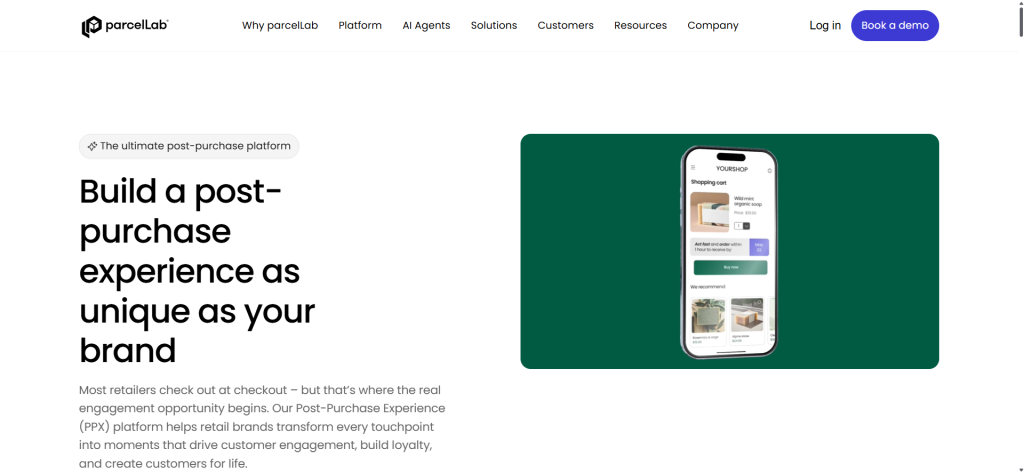 parcelLab homepage