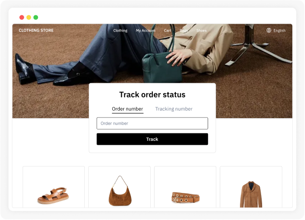 Branded tracking page