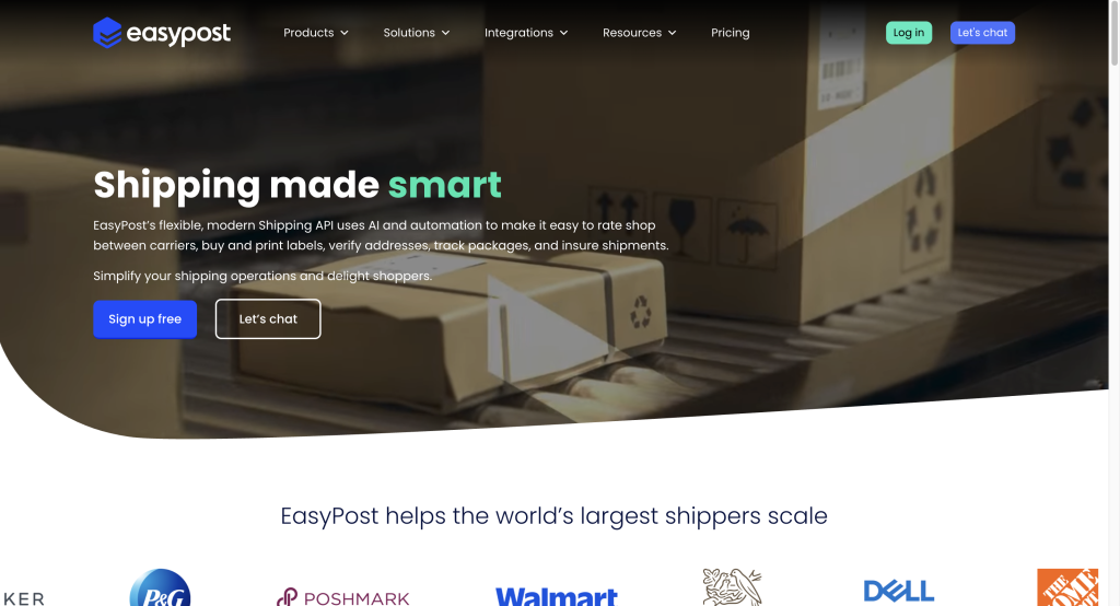 EasyPost Homepage