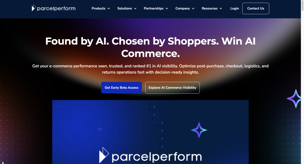 Parcel Perform Homepage