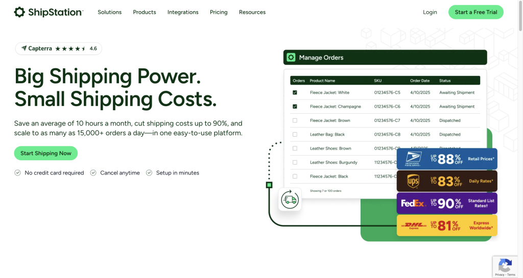 ShipStation Homepage