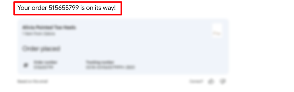 Shipping email: Subject line example
